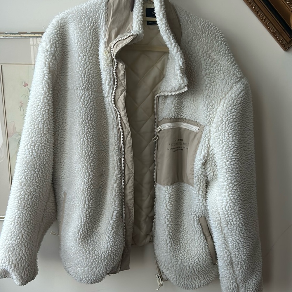 Bershka Borg Fluffy Jacket